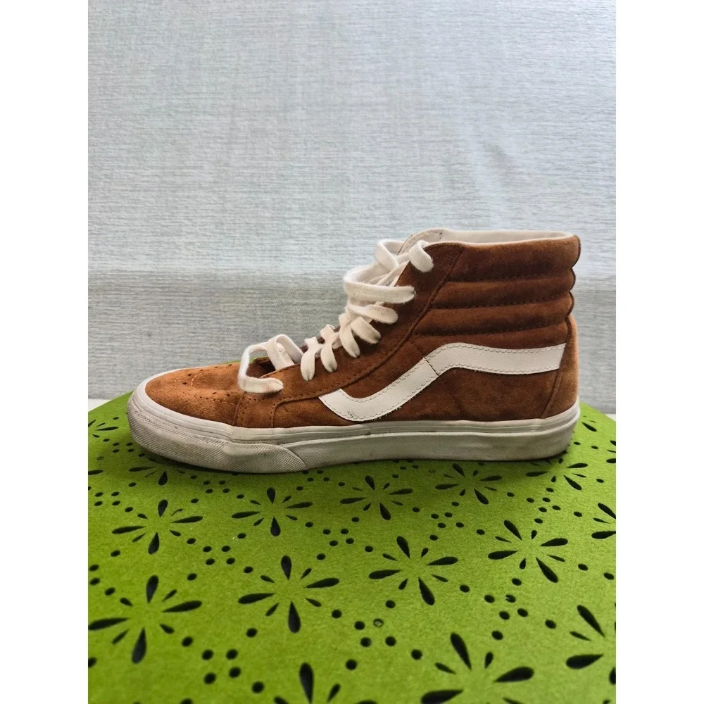 Vans Sk8-Hi Scotchgard Unisex M8/W9.5 Skateboard Shoes Brown Suede Sneakers